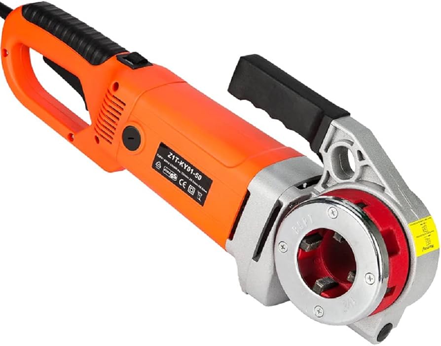 Portable Electric Pipe Threader Pipe Threading Machine with 6 Dies, 2300W  Pipe Threading Tool for Galvanized Pipe Iron Pipe Threading 1/2" to 2" ...
